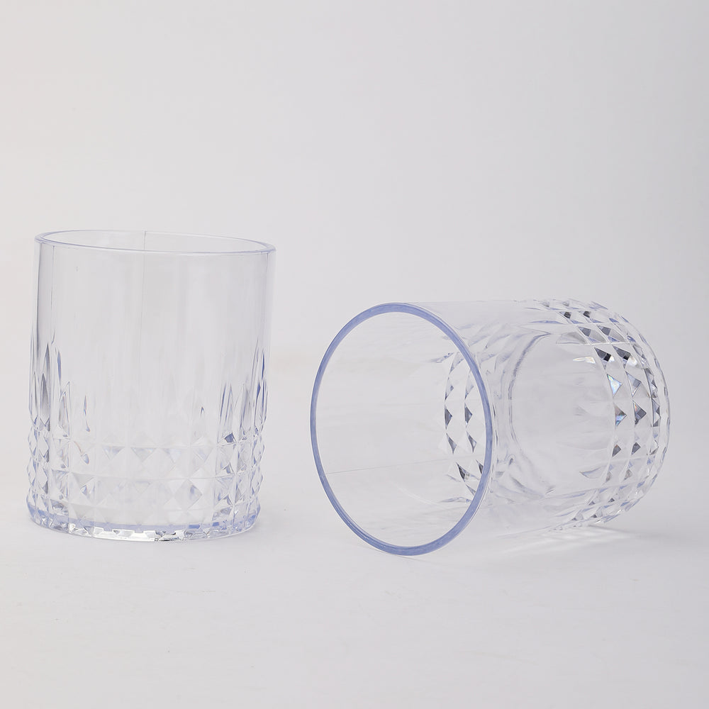 Sprinkle Glass 2 Pcs Set - White, Glassware & Drinkware, Chase Value, Chase Value