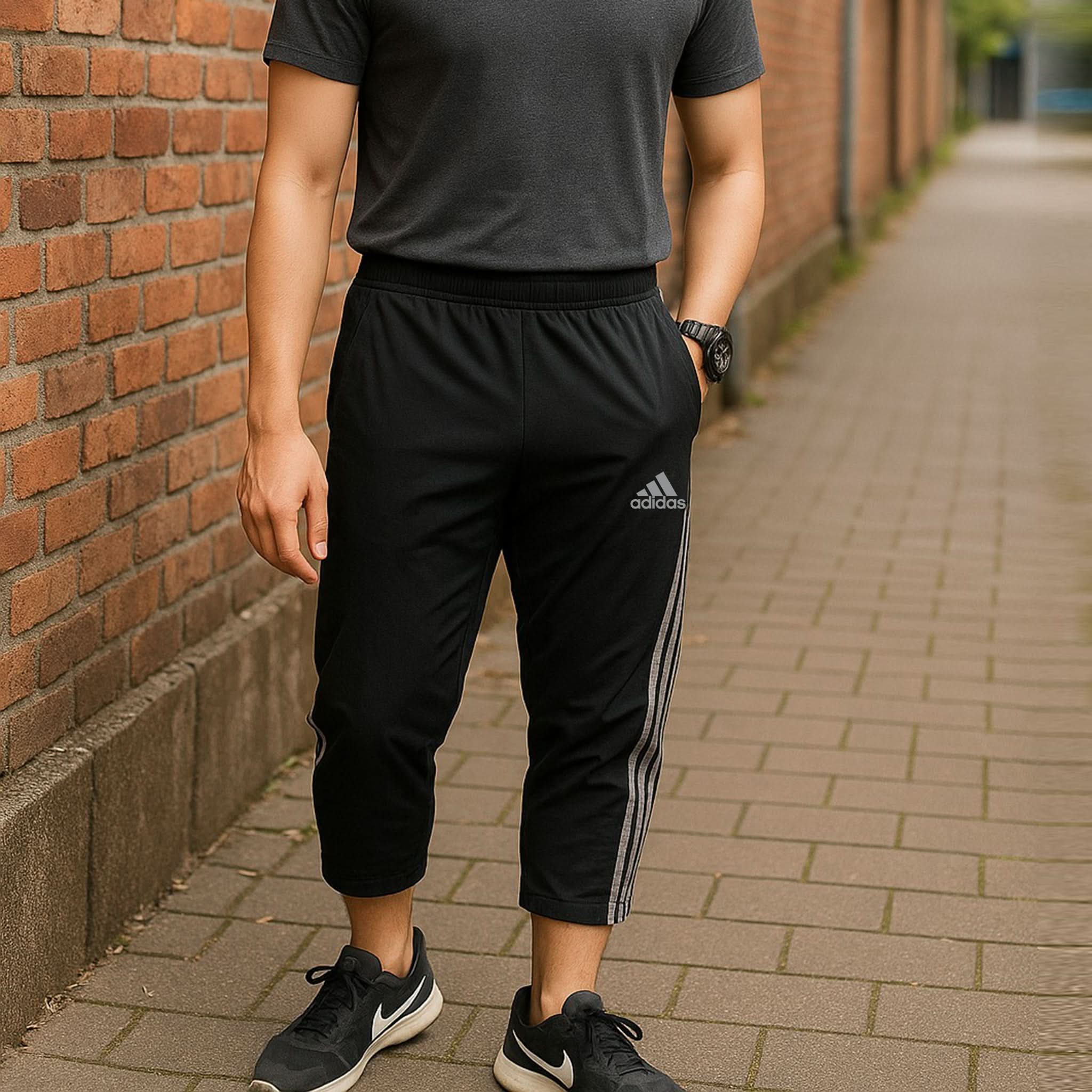 Men's Fancy 3 Qtr  - Black, Men's Shorts, Chase Value, Chase Value