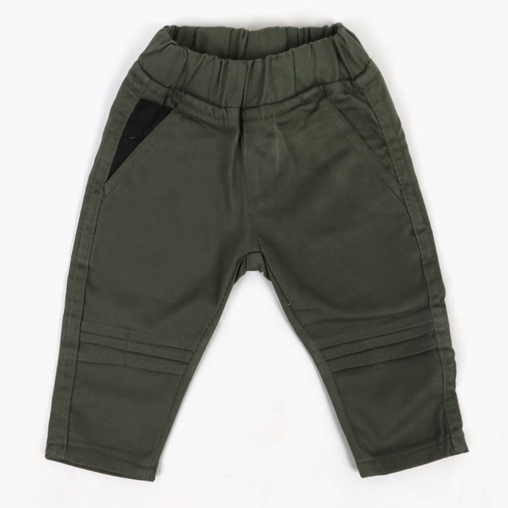 Newborn Boys Cotton Pant - Olive Green, Newborn Boys Shorts & Pants, Chase Value, Chase Value
