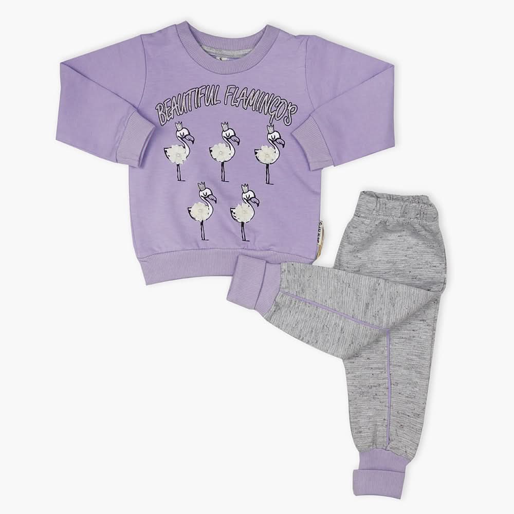 Newborn Girls Full Sleeves Suit - Purple, Newborn Girls Winterwear, Chase Value, Chase Value