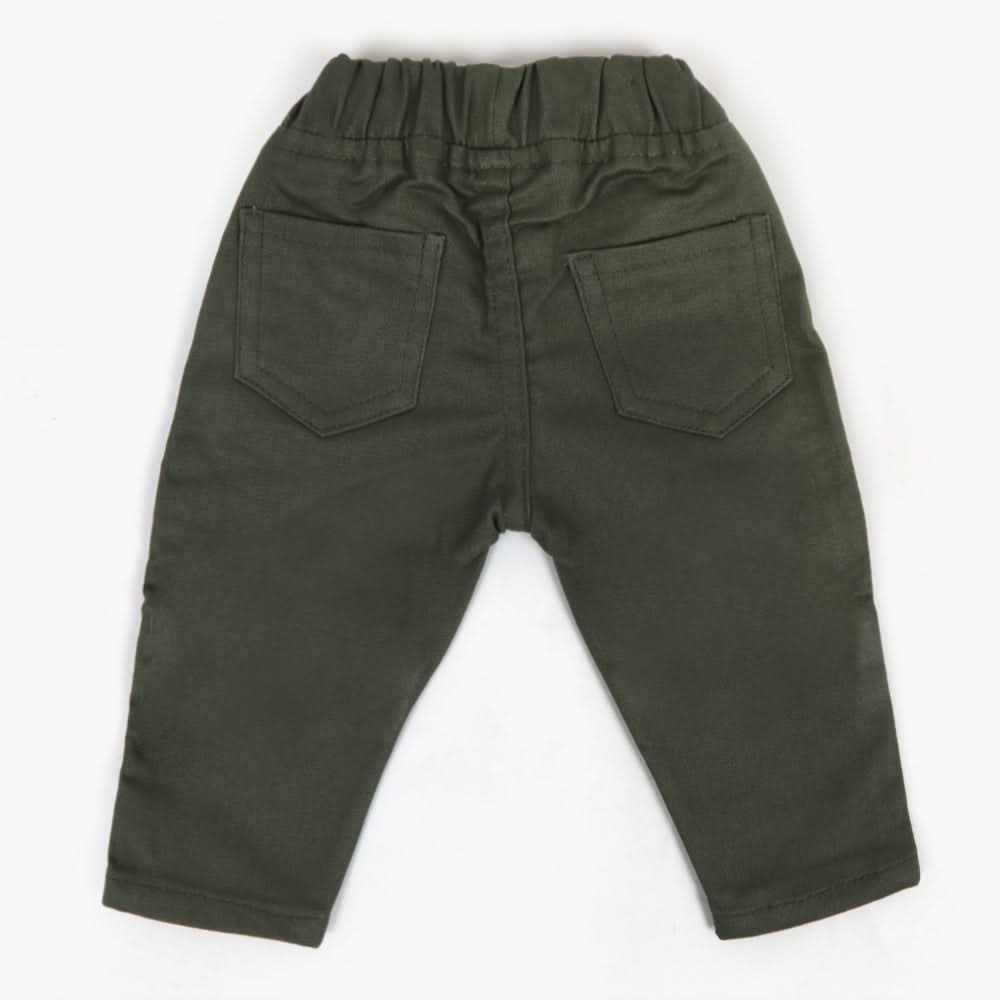 Newborn Boys Cotton Pant - Olive Green, Newborn Boys Shorts & Pants, Chase Value, Chase Value