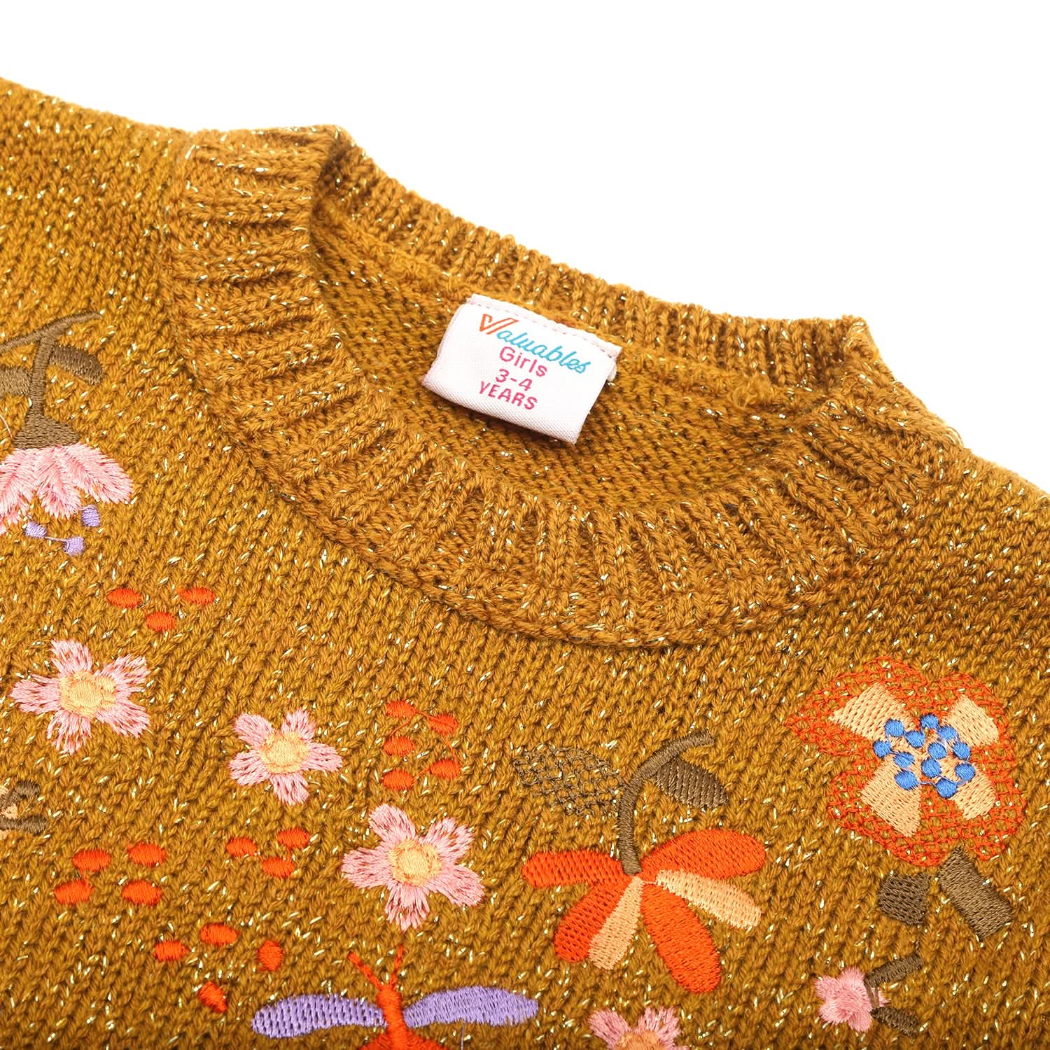 Girls Full Sleeves Sweater - Mustard, Girls Sweaters, Chase Value, Chase Value