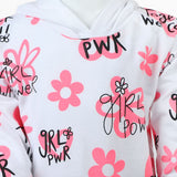 Girls Hoodie T-Shirt  - White, Girls Hoodies & Sweat Shirts, Chase Value, Chase Value