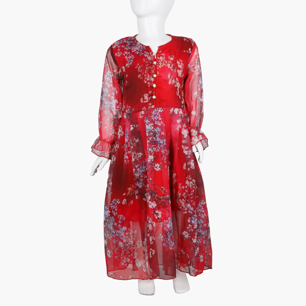 Girls Casual Maxi - Red, Girls Kurti, Chase Value, Chase Value