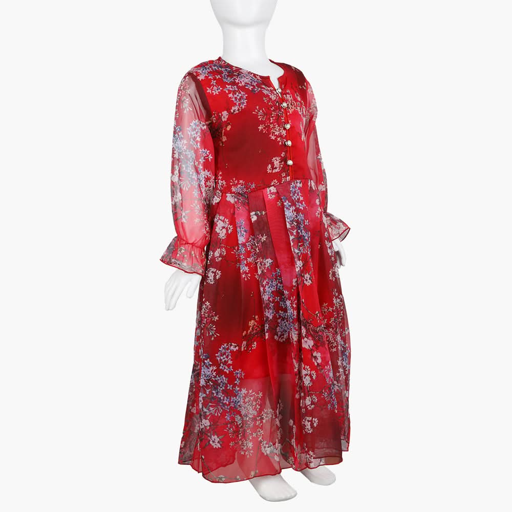 Girls Casual Maxi - Red, Girls Kurti, Chase Value, Chase Value