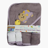Newborn Hooded Towel 4pcs Set - Purple, Bath Towels, Chase Value, Chase Value