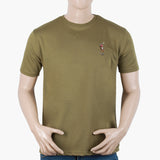 Men's Half Sleeves T-Shirt - Olive Green, Men's T-Shirts & Polos, Chase Value, Chase Value