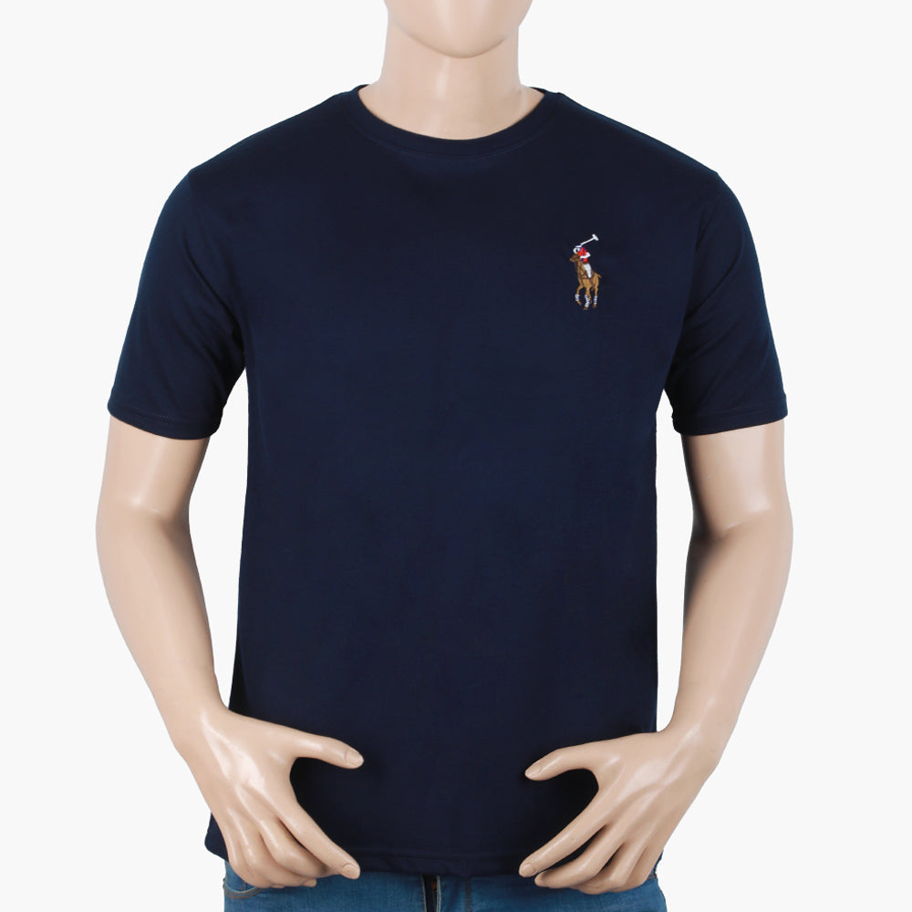 Men's Half Sleeves T-Shirt - Navy Blue, Men's T-Shirts & Polos, Chase Value, Chase Value