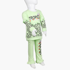 Girls Full Sleeves Tight Suit - Light Green, Girls Suits, Chase Value, Chase Value