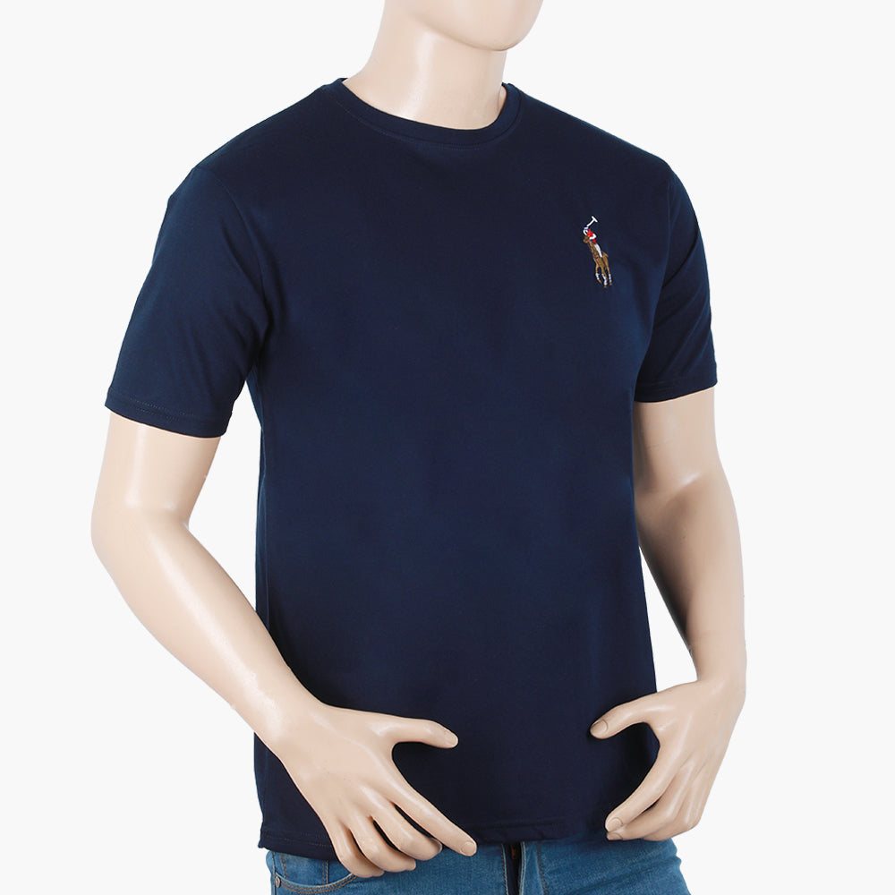 Men's Half Sleeves T-Shirt - Navy Blue, Men's T-Shirts & Polos, Chase Value, Chase Value