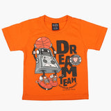 Boys Half Sleeves T-Shirt - Orange, Boys T-Shirts, Chase Value, Chase Value