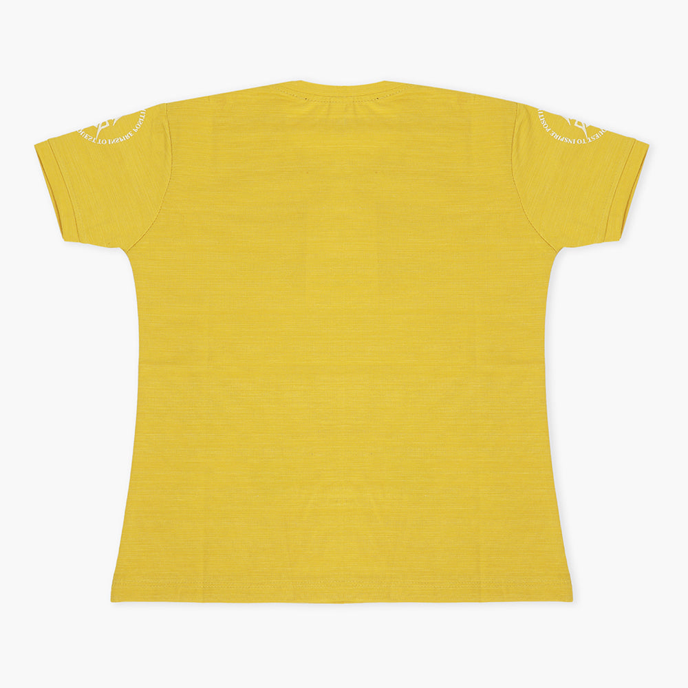 Boys Half Sleeves T-Shirt - Yellow, Boys T-Shirts, Chase Value, Chase Value