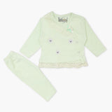 Newborn Girls Full Sleeves Suit - Green, Newborn Girls Winterwear, Chase Value, Chase Value
