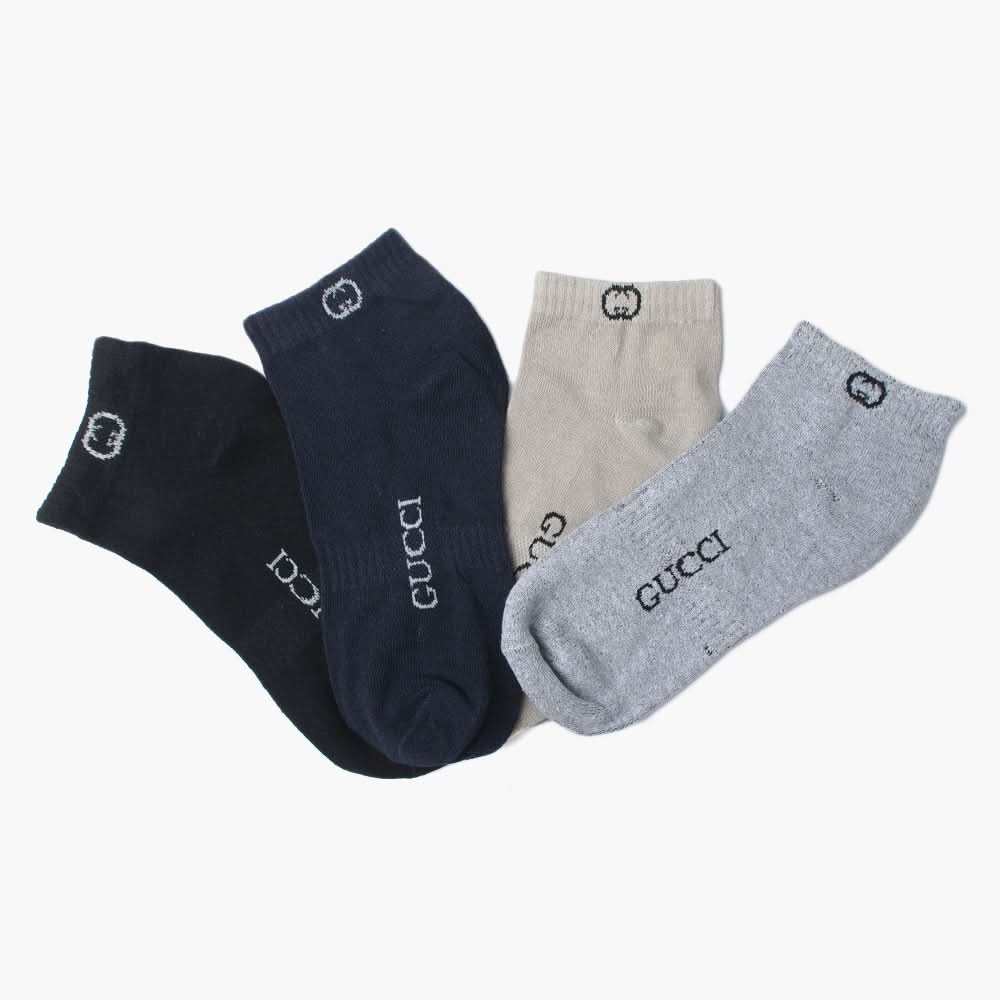 Men's 4Pcs Ankle Socks - Multi Color, Men's Socks, Chase Value, Chase Value
