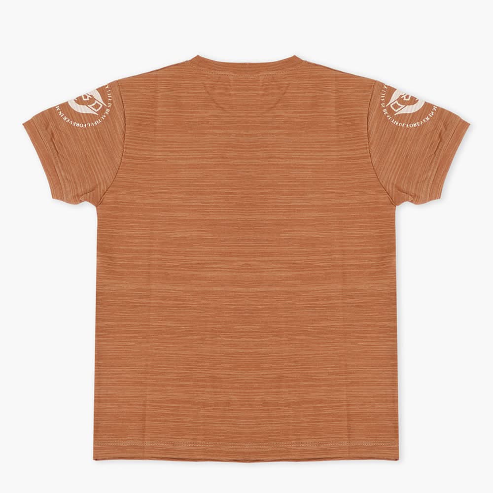 Boys Half Sleeves T-Shirt - Brown, Boys T-Shirts, Chase Value, Chase Value