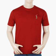 Men's Half Sleeves T-Shirt - Maroon, Men's T-Shirts & Polos, Chase Value, Chase Value