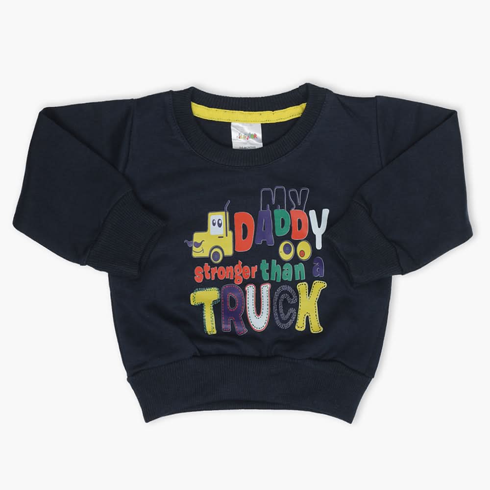 Newborn Boys Full Sleeves T-Shirt - Blue, Newborn Boys Winterwear, Chase Value, Chase Value