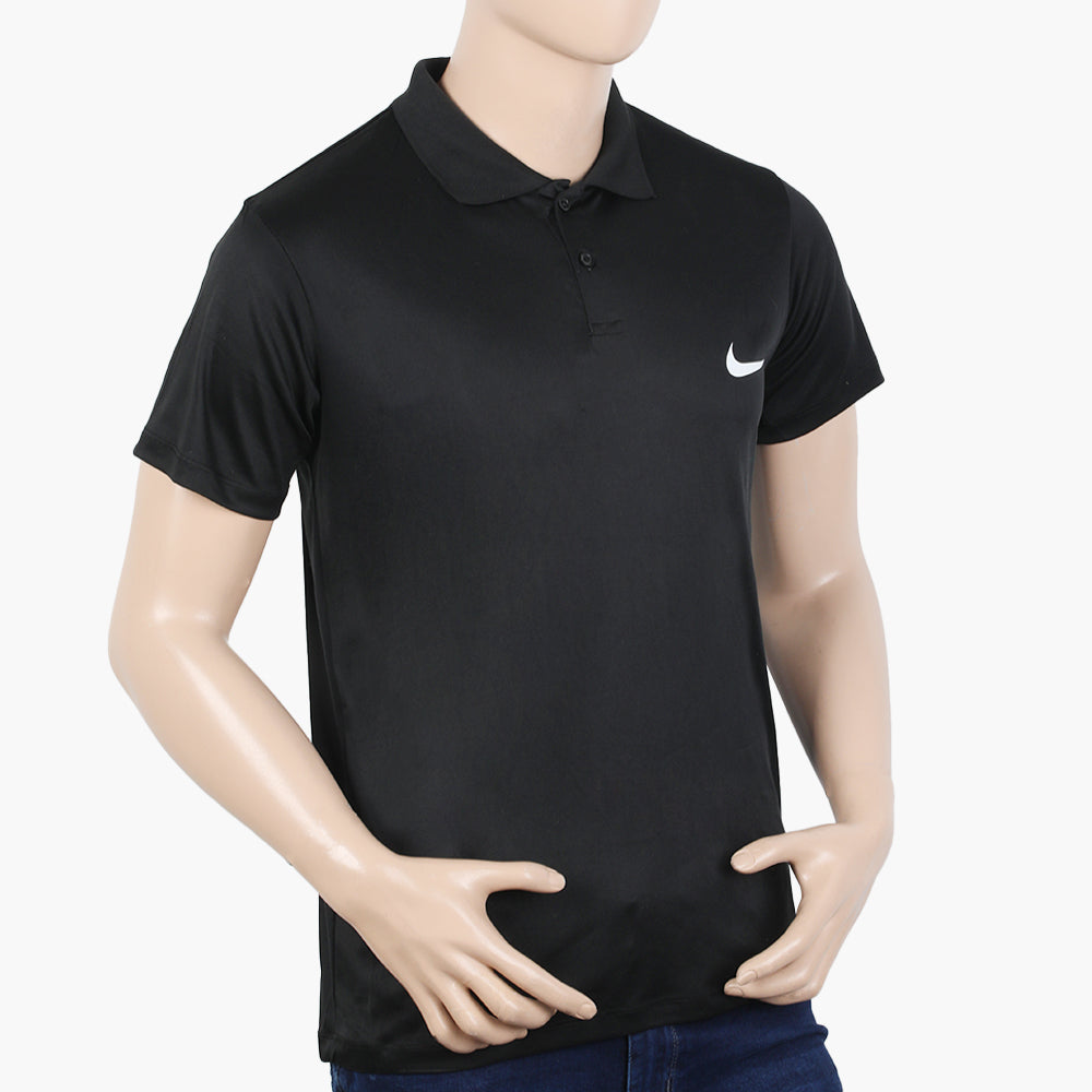Men's Half Sleeves Polo T-Shirt - Black, Men's T-Shirts & Polos, Chase Value, Chase Value