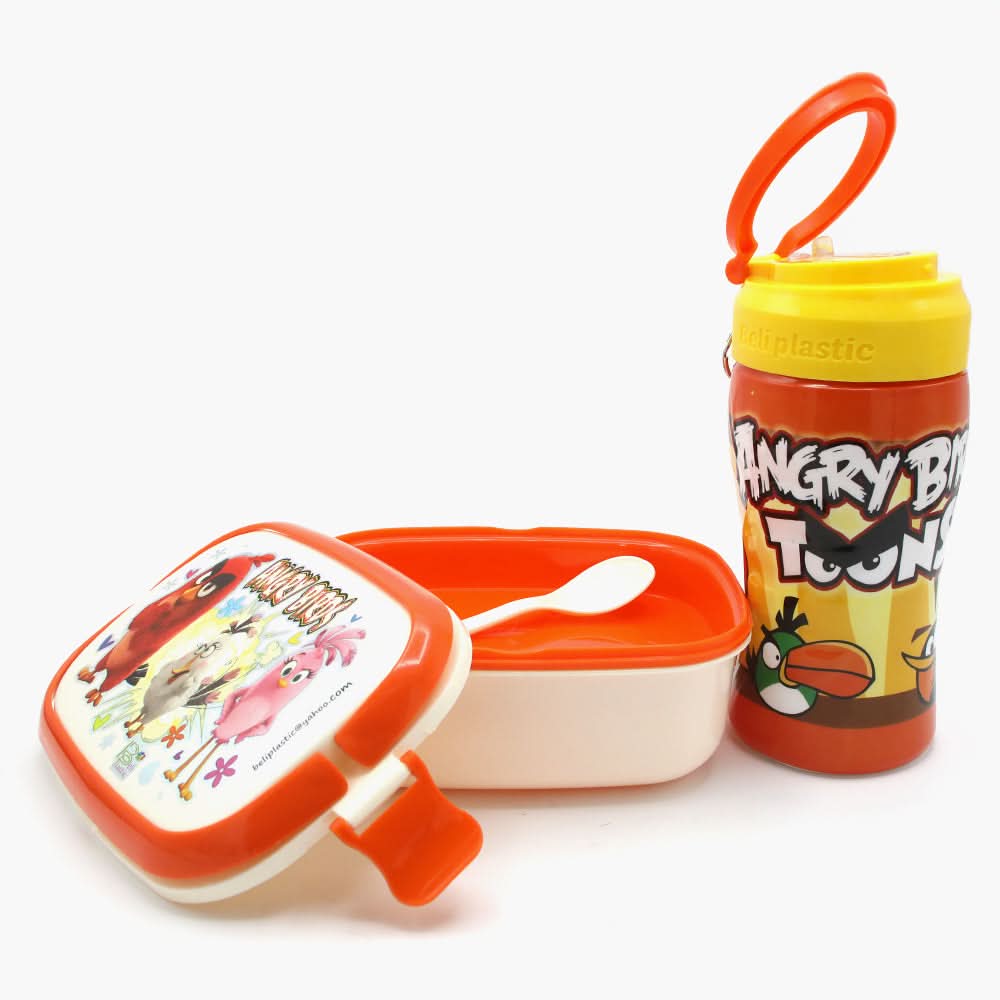 Water Bottle with Lunch Box - Orange, Tiffin Boxes & Bottles, Chase Value, Chase Value