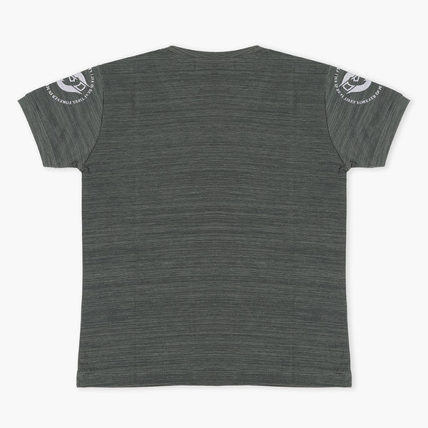 Boys Half Sleeves T-Shirt - Olive Green, Boys T-Shirts, Chase Value, Chase Value