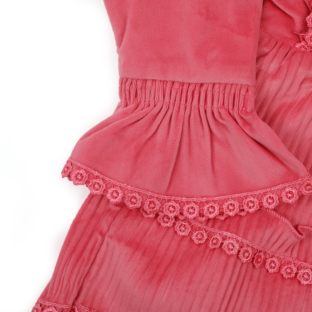 Girls Full Sleeves Pajama Suit - Pink, Girls Shalwar Kameez, Chase Value, Chase Value