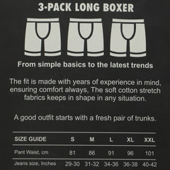 Men's 3 Pack Long Boxer RGS - Multi