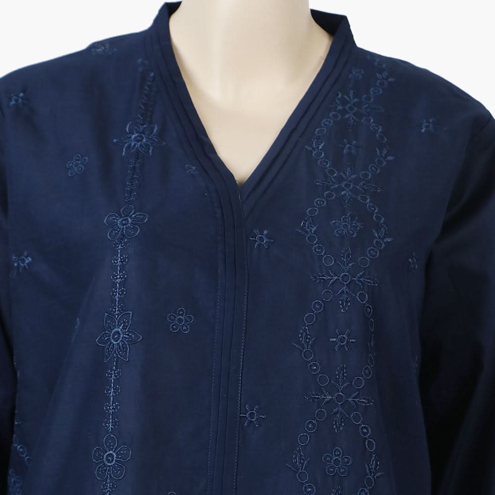 Women's Chicken Kari 2Pcs Suit - Navy Blue, Women Shalwar Suits, Chase Value, Chase Value