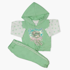Newborn Girls Full Sleeves Suit - Sea Green