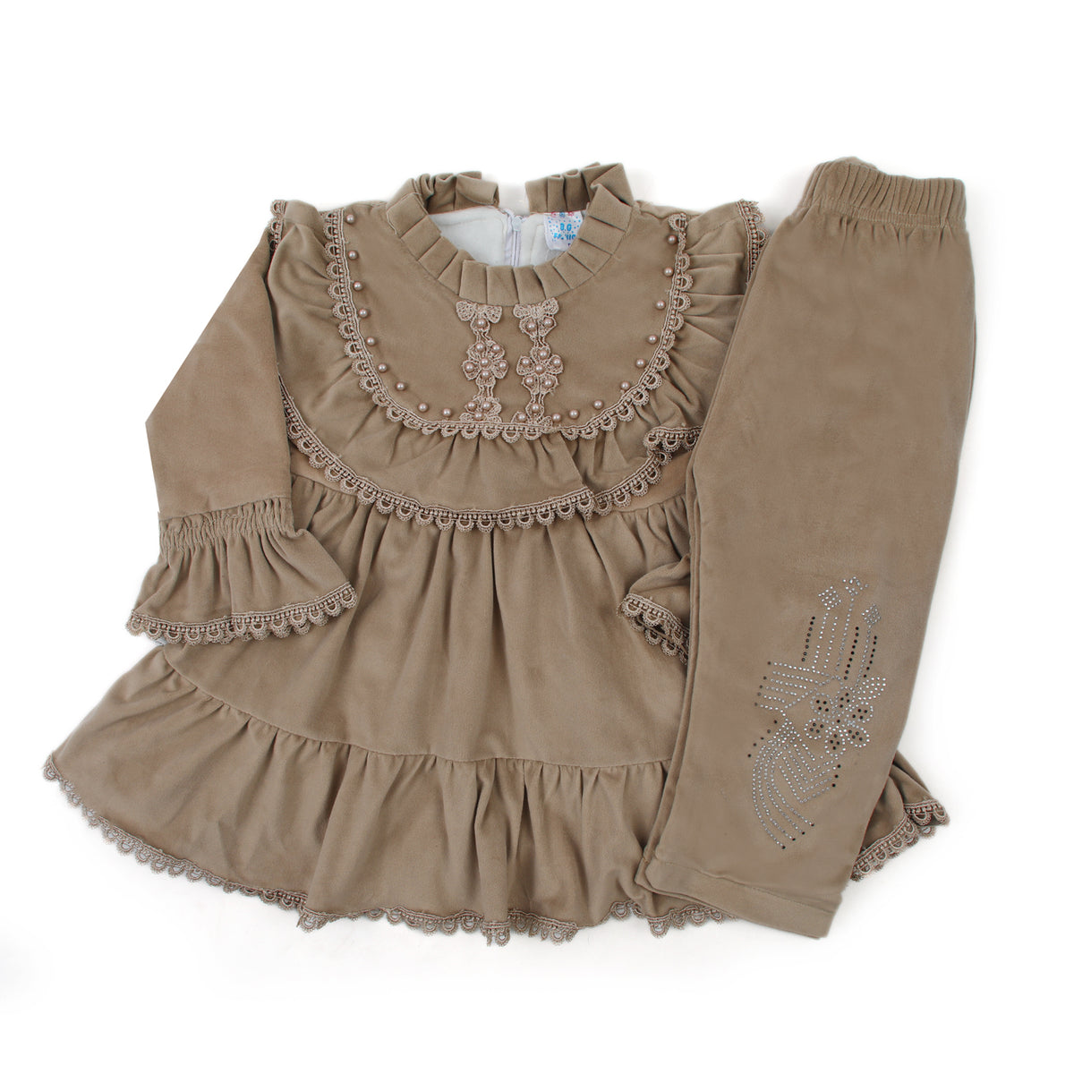 Girls Tight Suit - Light Brown, Girls Shalwar Kameez, Chase Value, Chase Value