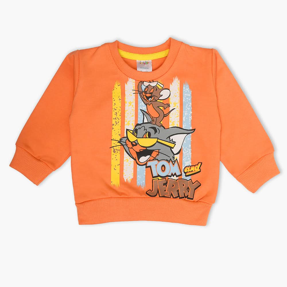 Newborn Boys Full Sleeves T-Shirt - Orange, Newborn Boys Winterwear, Chase Value, Chase Value
