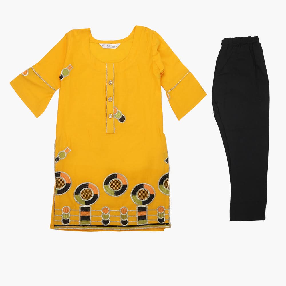 Girls Shalwar Suit - Yellow, Girls Shalwar Kameez, Chase Value, Chase Value