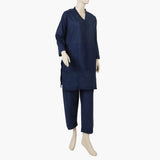 Women's Chicken Kari 2Pcs Suit - Navy Blue, Women Shalwar Suits, Chase Value, Chase Value