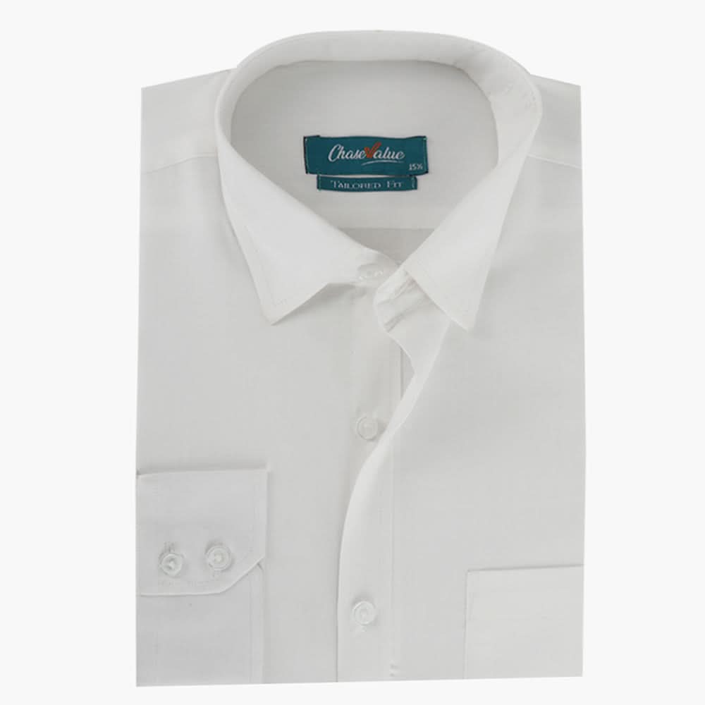 Men's Formal Shirt - White, Men's Shirts, Chase Value, Chase Value