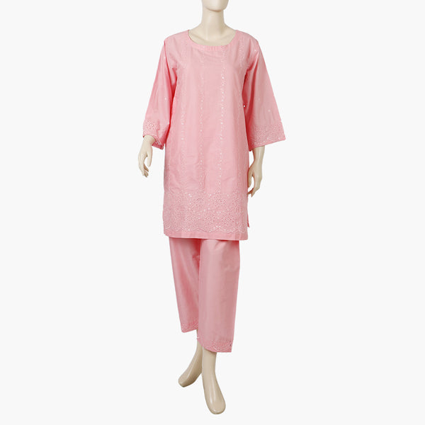 Women's Chicken Kari 2Pcs Suit - Pink, Women Shalwar Suits, Chase Value, Chase Value