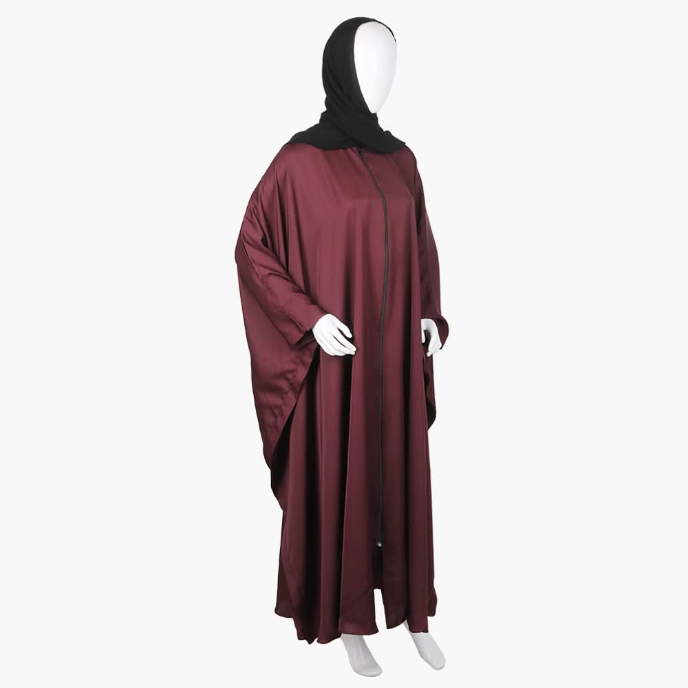 Women's Butterfly Abaya - Maroon, Women Abayas, Chase Value, Chase Value
