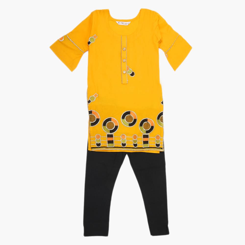 Girls Shalwar Suit - Yellow, Girls Shalwar Kameez, Chase Value, Chase Value