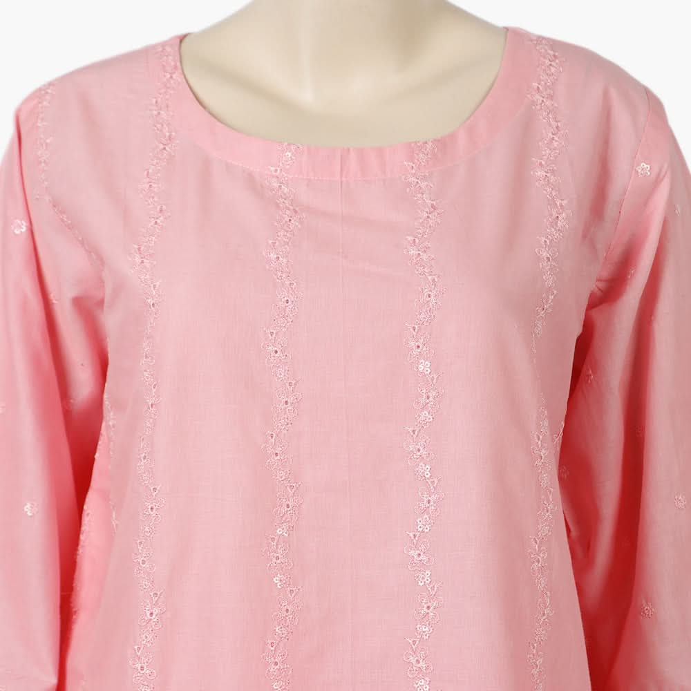 Women's Chicken Kari 2Pcs Suit - Pink, Women Shalwar Suits, Chase Value, Chase Value