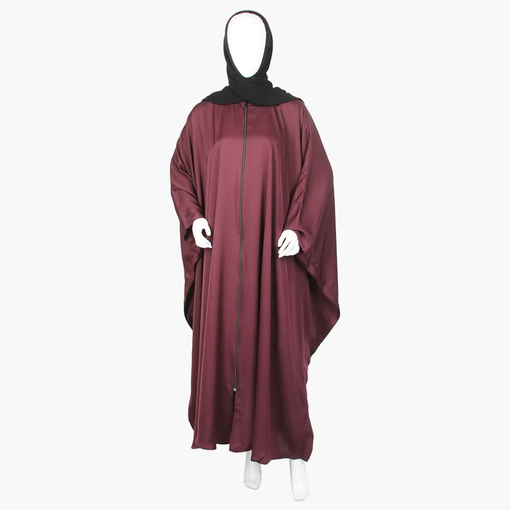 Women's Butterfly Abaya - Maroon, Women Abayas, Chase Value, Chase Value