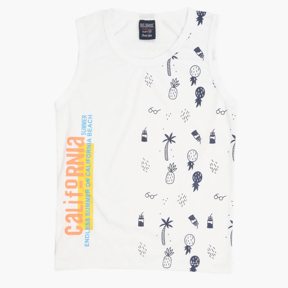 Boys Sando - White, Boys T-Shirts, Chase Value, Chase Value