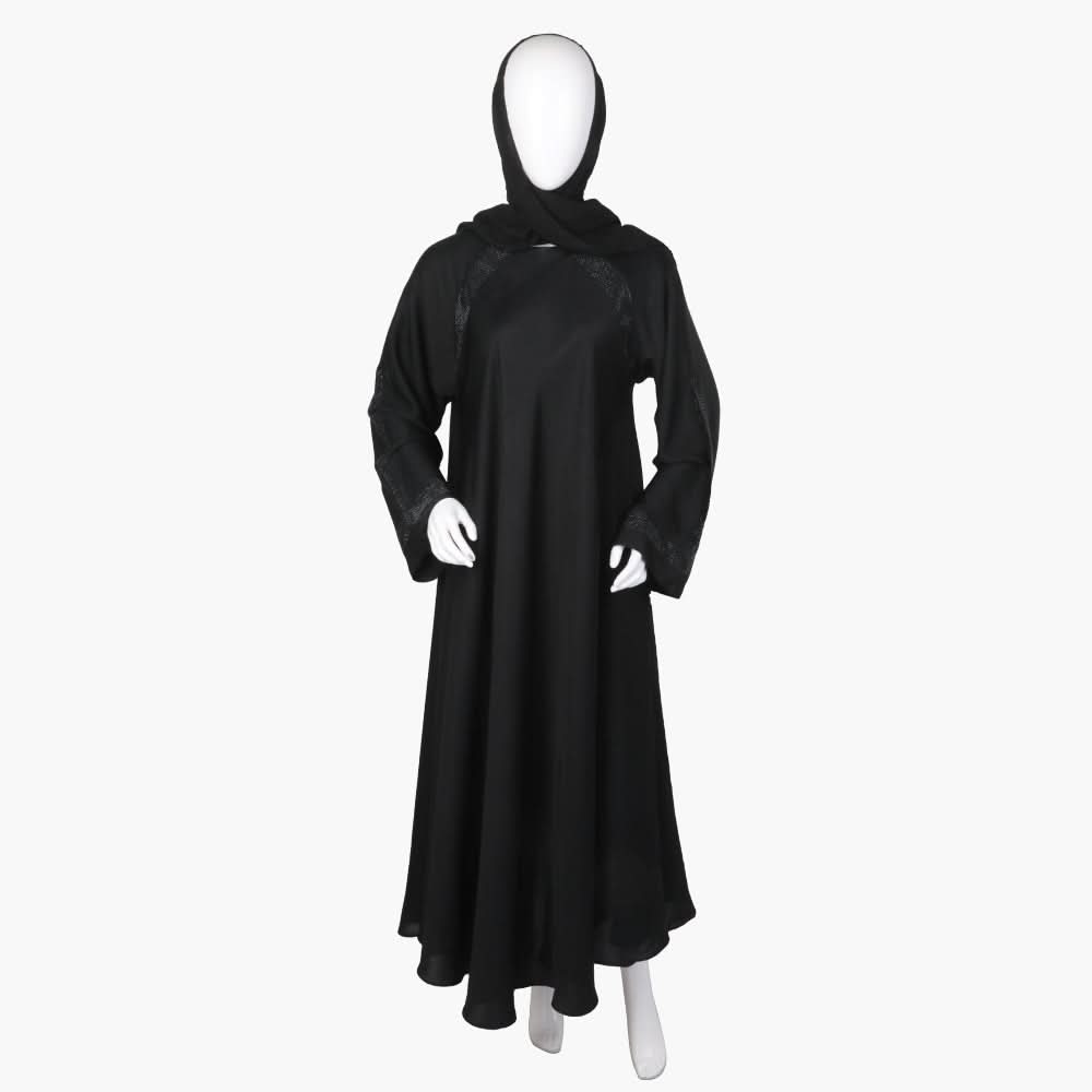 Women's Long Bottom Abaya - Black, Women Abayas, Chase Value, Chase Value