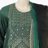 Women's Embroidered Stitched Shalwar Suit - Green, Women Shalwar Suits, Chase Value, Chase Value