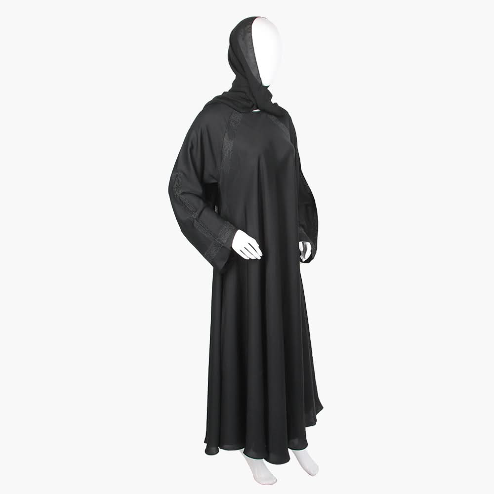 Women's Long Bottom Abaya - Black, Women Abayas, Chase Value, Chase Value