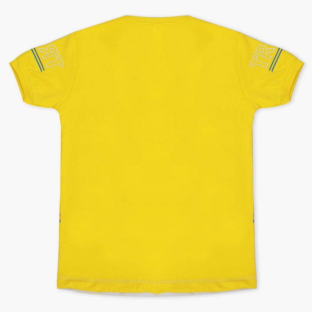 Boys Half Sleeves T-Shirt - Yellow, Boys T-Shirts, Chase Value, Chase Value