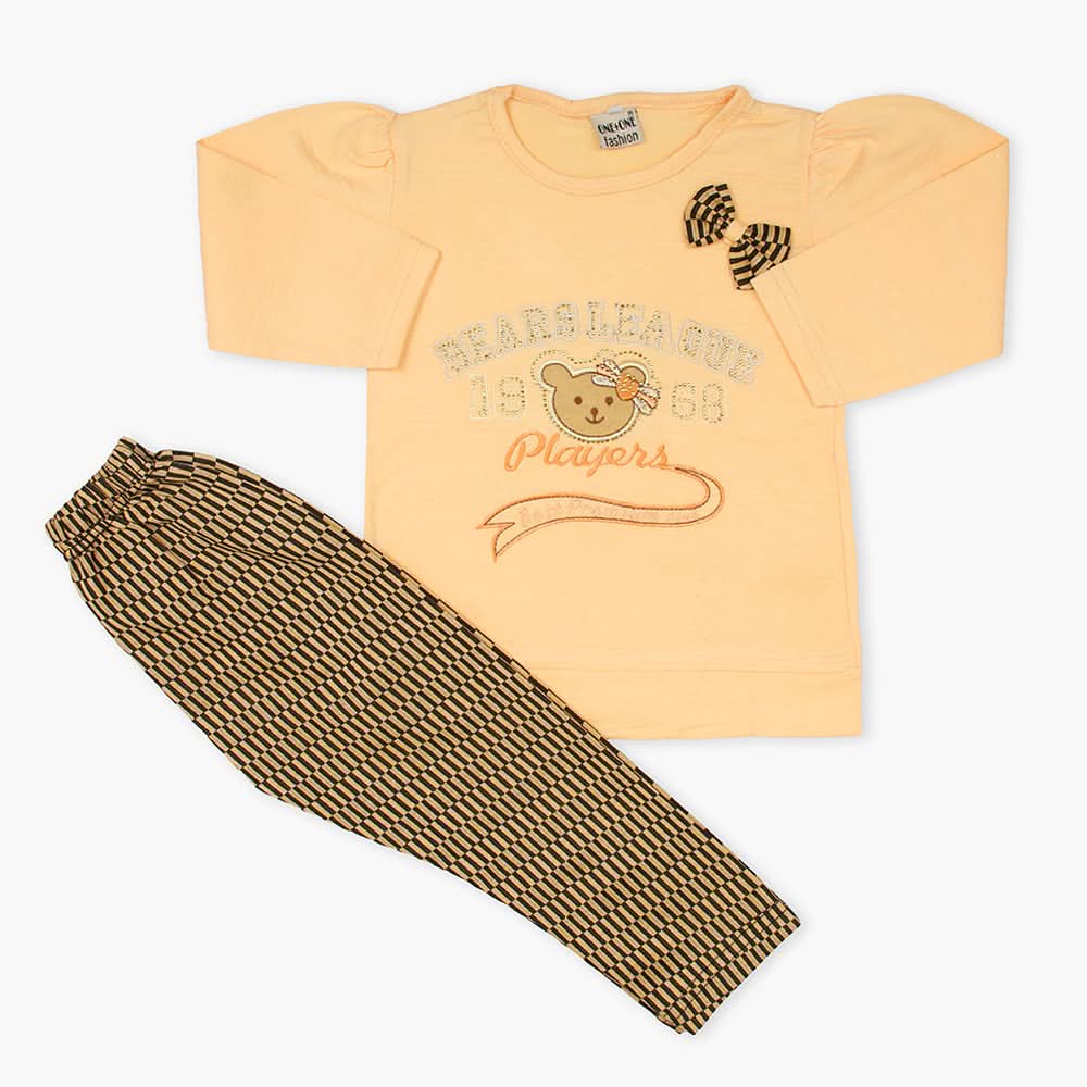 Girls Tights Suit  - Peach, Girls Suits, Chase Value, Chase Value