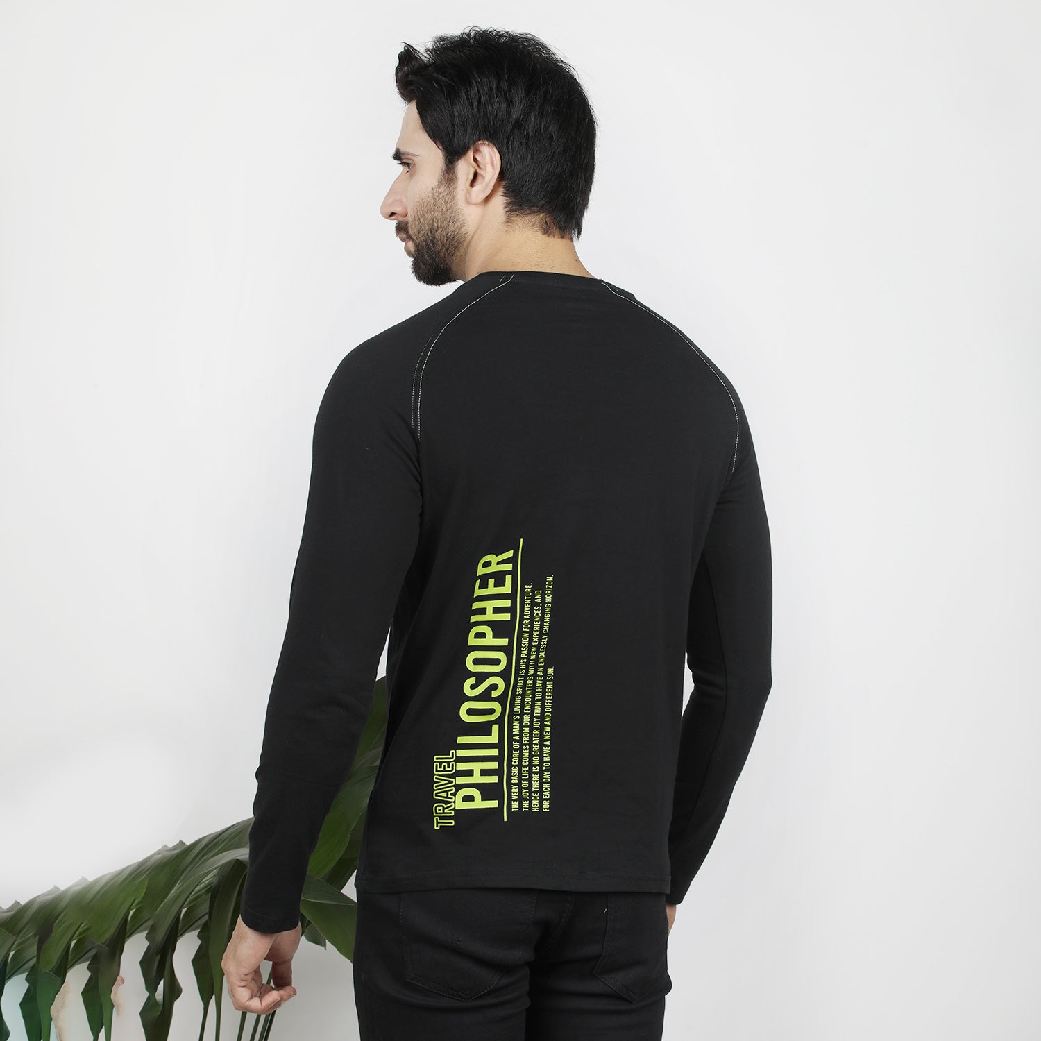 Eminent Men's Round Neck Full Sleeves T-Shirt - Black, Men's T-Shirts & Polos, Eminent, Chase Value