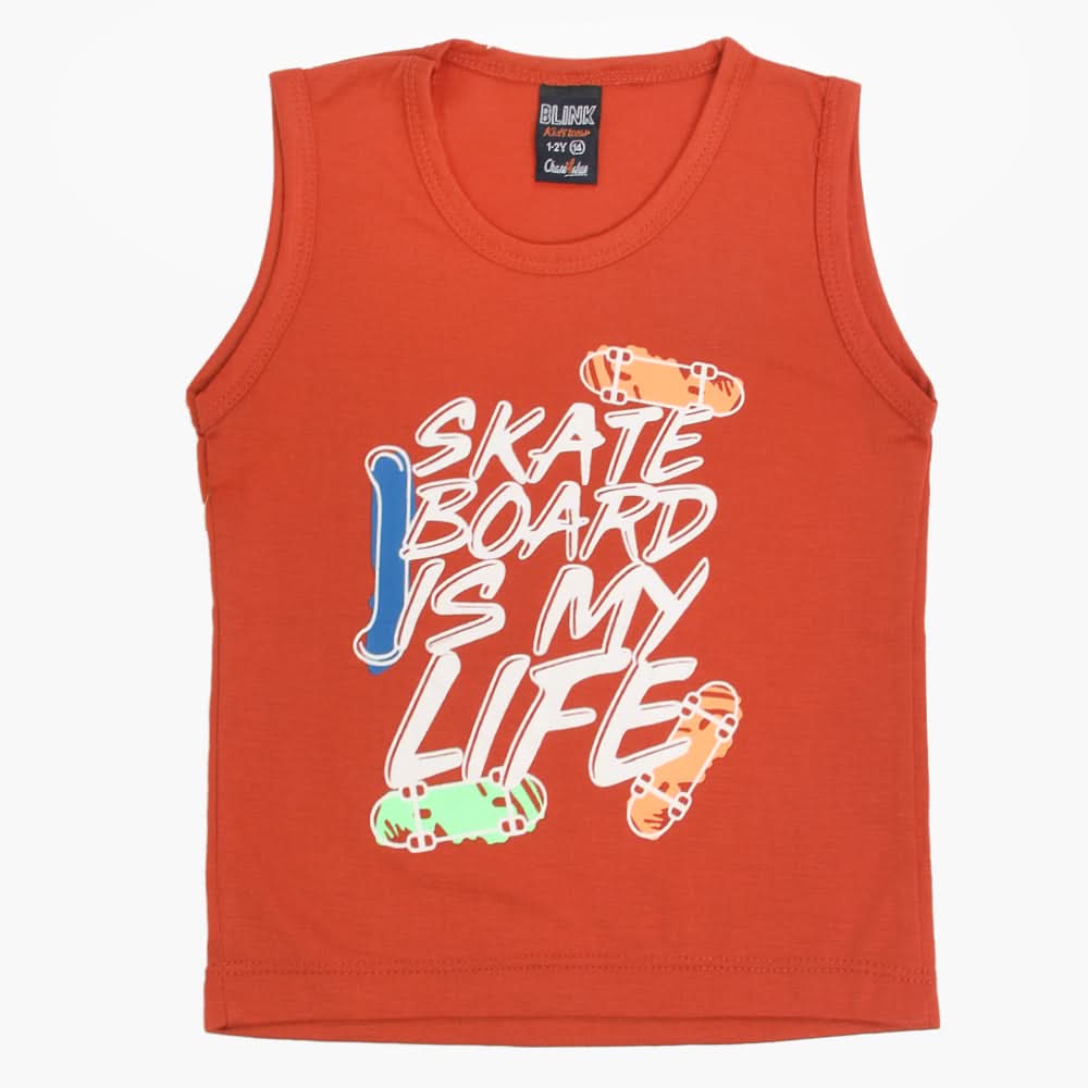 Boys Sando - Rust, Boys T-Shirts, Chase Value, Chase Value