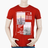 Men's Half Sleeves T-Shirt - Maroon, Men's T-Shirts & Polos, Chase Value, Chase Value