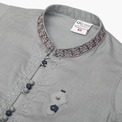 Boys Embroidered Shalwar Suit - Grey, Boys Shalwar Kameez, Chase Value, Chase Value