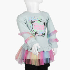 Girls Full Sleeves T-Shirt -  Sea Green, Girls T-Shirts, Chase Value, Chase Value