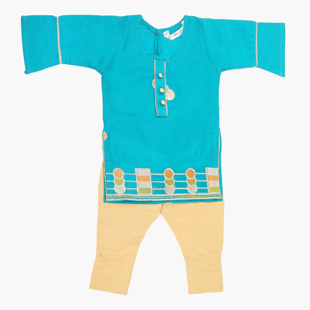 Girls Shalwar Suit - Steel Green, Girls Shalwar Kameez, Chase Value, Chase Value